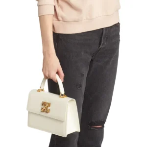 OFF-WHITE – Jitney 1.4 Leather Top Handle Bag