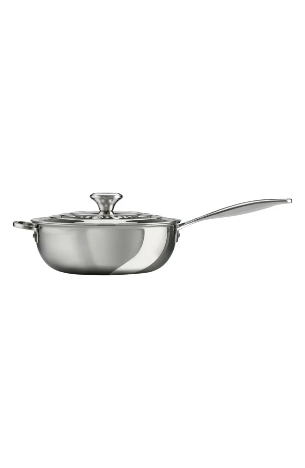 LE CREUSET - 3.5-Quart Stainless Steel Saucier with Lid - Image 2