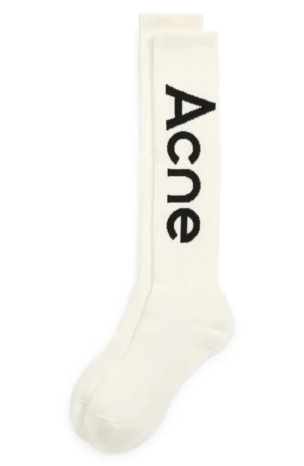 ACNE STUDIOS - Logo Rib Socks - Image 4