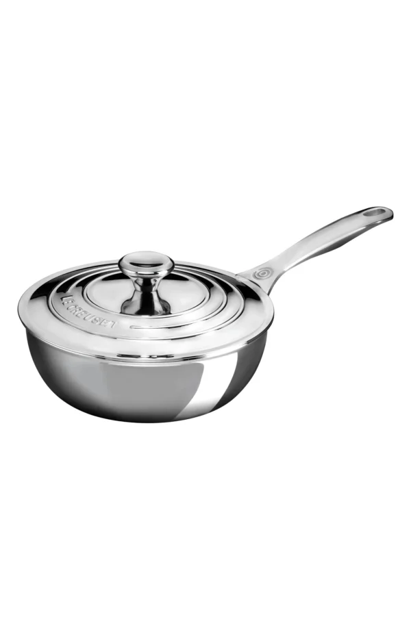 LE CREUSET - 2-Quart Stainless Steel Saucier Pan with Lid
