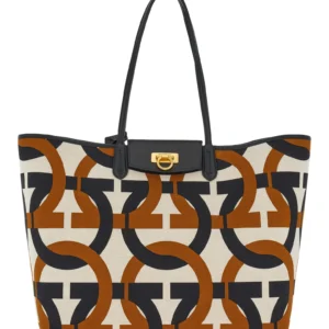 FERRAGAMO – Gancini Canvas Tote
