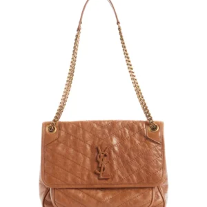 SAINT LAURENT - Medium Niki Matelass? Crinkled Leather Shoulder Bag