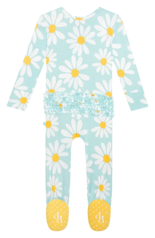POSH PEANUT - Carolyn Floral Fitted Footie Pajamas