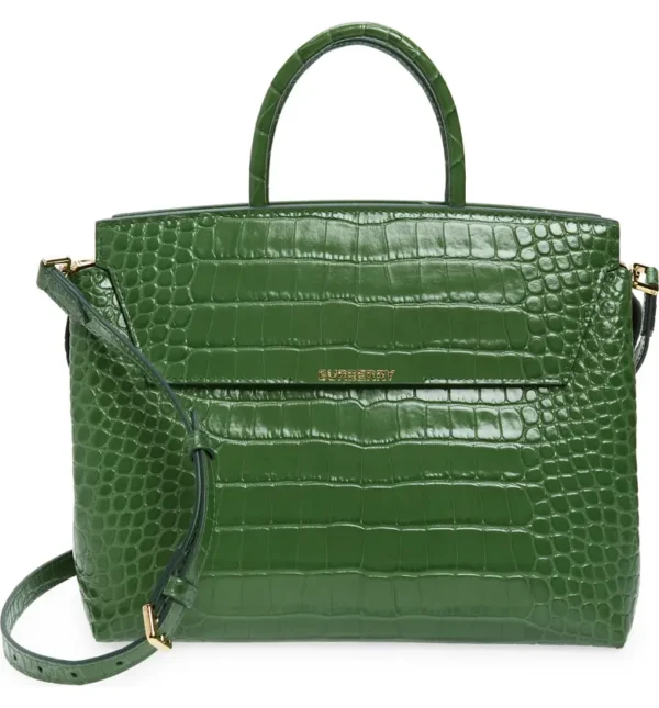 BURBERRY - Medium Catherine Croc Embossed Leather Tote (GROUP BUY)