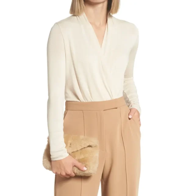 SAINT LAURENT - Small Lou Puffer Genuine Shearling Pouch - Image 4