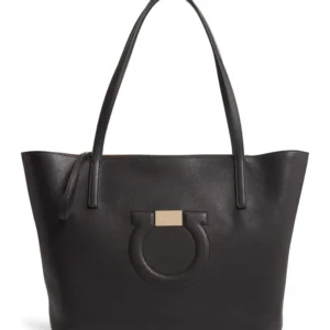 FERRAGAMO – Gancio City Leather Tote
