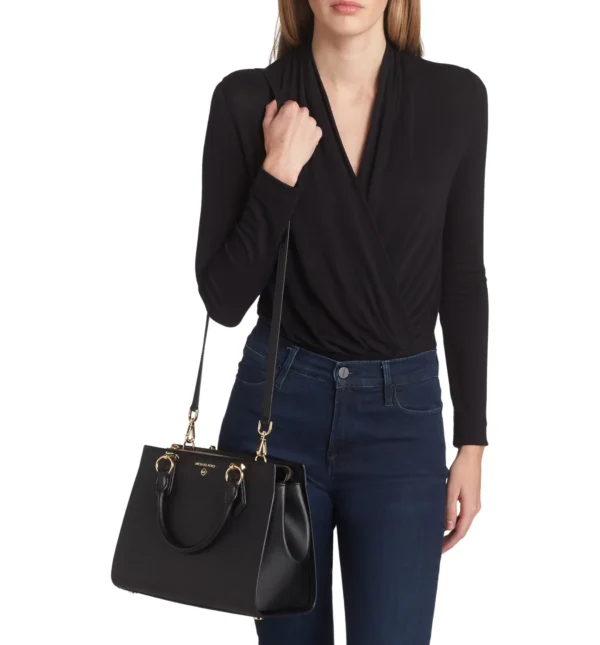 MICHAEL MICHAEL KORS - Marilyn Medium Leather Satchel - Image 4