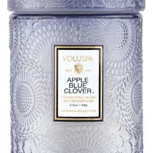 VOLUSPA - Apple Blue Clover Small Embossed Jar Candle