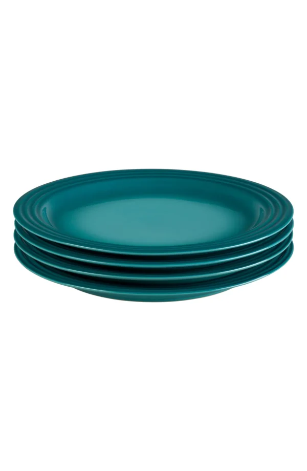 LE CREUSET - Set of 4 10 1/2-Inch Dinner Plates