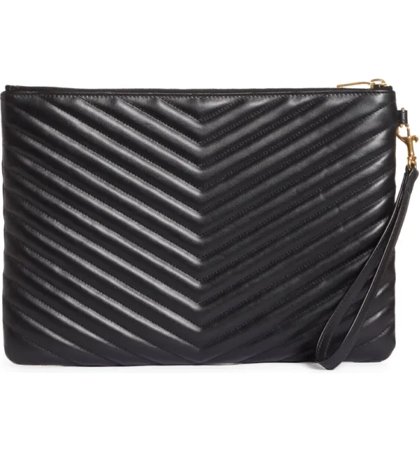 SAINT LAURENT - YSL Monogram Matelass? Leather Tablet Pouch - Image 5