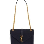 SAINT LAURENT – Medium Calfskin Leather Envelope Shoulder Bag