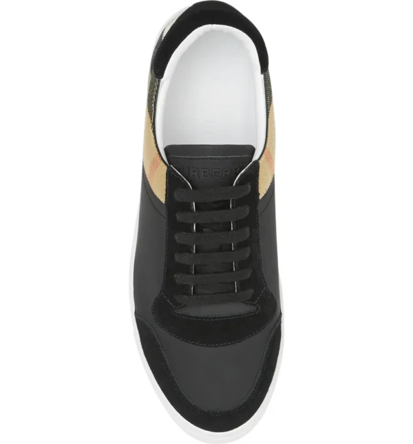 BURBERRY - New Reeth Check Trim Low Top Sneaker (Men) - Image 8