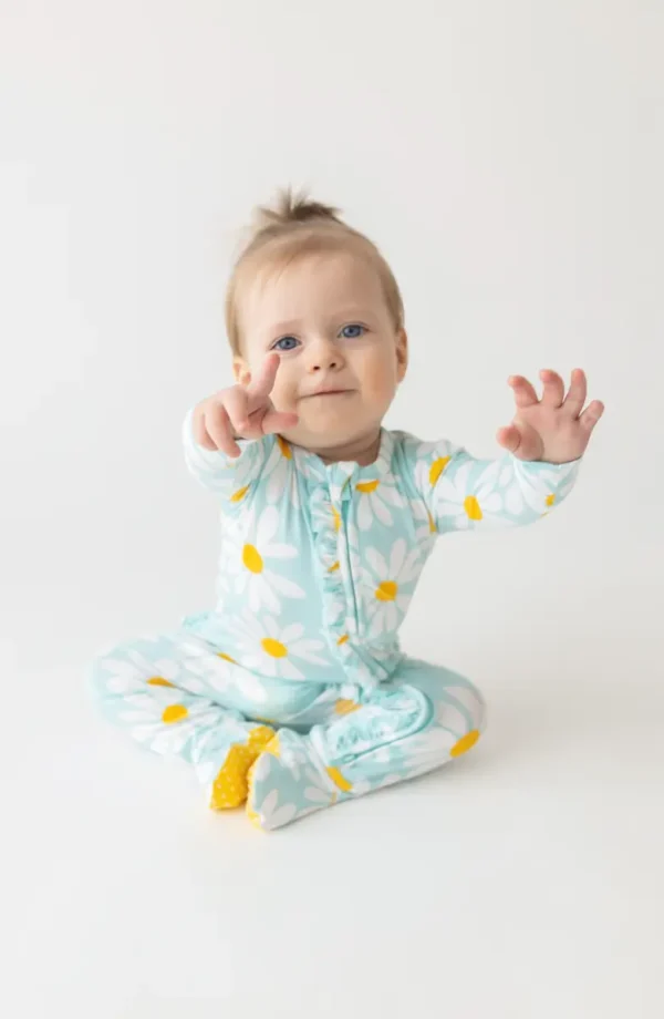 POSH PEANUT - Carolyn Floral Fitted Footie Pajamas - Image 6