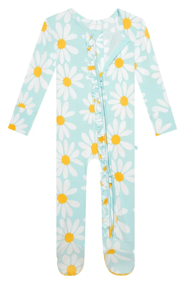 POSH PEANUT - Carolyn Floral Fitted Footie Pajamas - Image 3