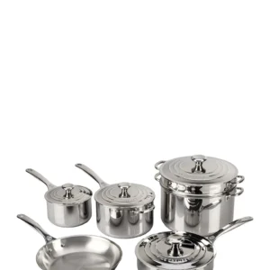 LE CREUSET – Stainless Steel Cookware 10-Piece Set