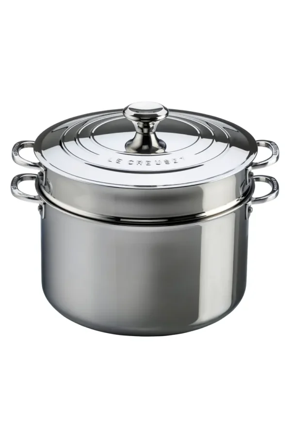 LE CREUSET - 9-Quart Stainless Steel Stockpot with Lid & Colander