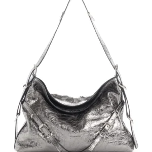 GIVENCHY - Medium Voyou Metallic Leather Hobo