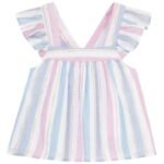 Peek Aren’t You Curious – Kids’ Stripe Cotton Pinafore Top