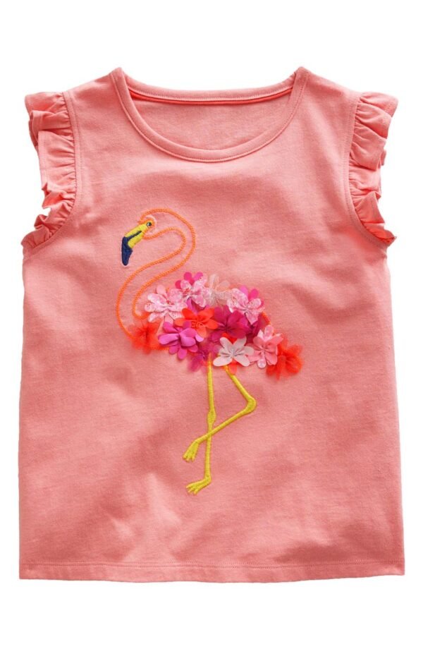 Mini Boden - Kids' Embroidered 3D Appliqué Tank