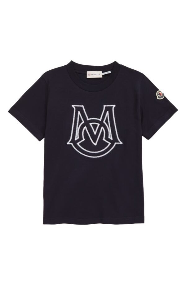 Moncler - Kids' Embroidered Logo Cotton T-Shirt