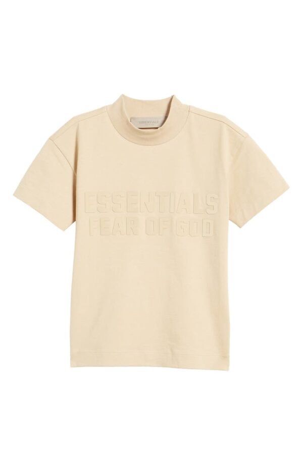 Fear of God Essentials - Kids' Essentials Mock Neck Cotton Graphic Tee