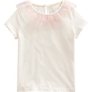 Mini Boden – Kids’ Tulle Accent Cotton T-Shirt