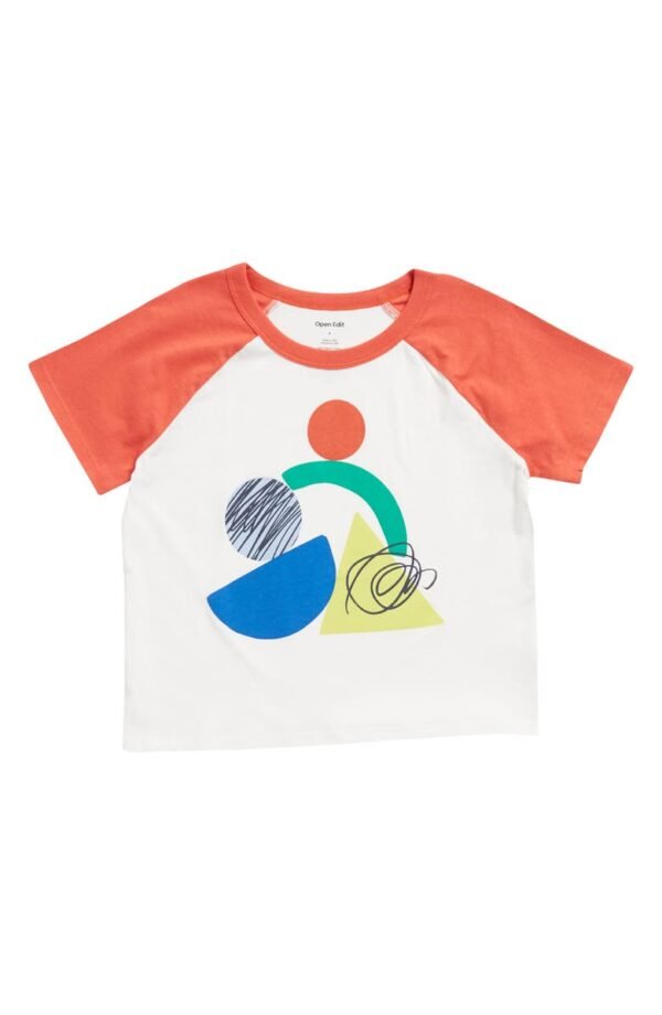 Open Edit - Kids' Boxy Organic Cotton Graphic Tee