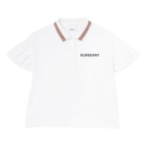 Burberry - Kids' Martina Flutter Sleeve Cotton Piqué Polo (Toddler, Little Kid & Big Kid)