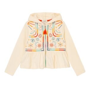 Peek Aren't You Curious - Kids' Zen Embroidered Full Zip Hoodie