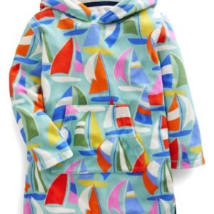 Stripe Hooded Terry Cover-Up