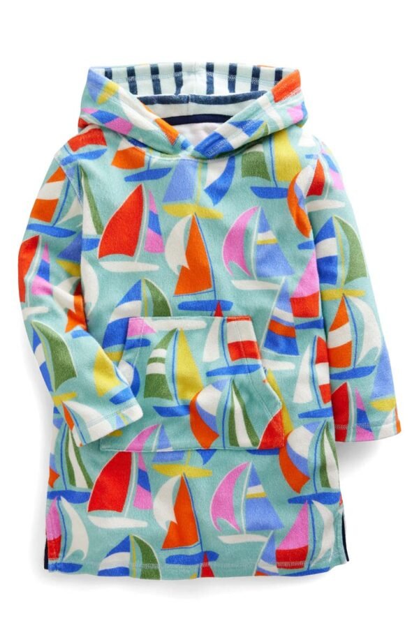 Stripe Hooded Terry Cover-Up
