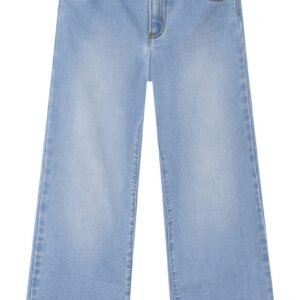 Chloé - Kids' Stretch Denim Wide Leg Jeans