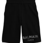 Balmain – Kids’ Crystal Logo Sweat Shorts