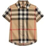 Burberry – Kids’ Mini Owen Check Short Sleeve Button-Up Shirt