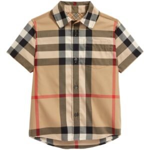 Burberry - Kids' Mini Owen Check Short Sleeve Button-Up Shirt