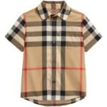 Burberry – Kids’ Owen Check Short Sleeve Button-Up Shirt