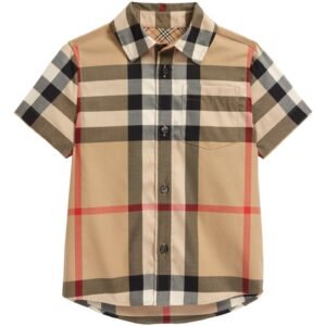 Burberry - Kids' Owen Check Short Sleeve Button-Up Shirt