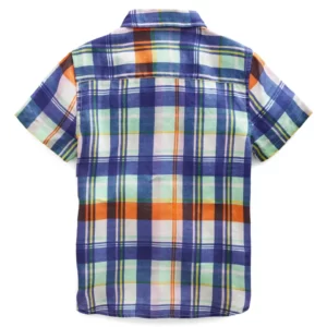 Mini Boden – Kids’ Vacation Short Sleeve Linen & Cotton Button-Down Shirt