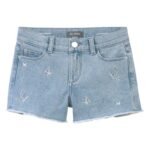 DL1961 – Kids’ Lucy Butterfly Embroidered Cutoff Denim Shorts
