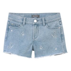 DL1961 - Kids' Lucy Butterfly Embroidered Cutoff Denim Shorts