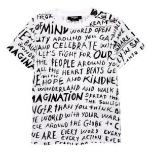 Balmain - Kids' Scribble Cotton Graphic Tee