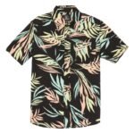 Volcom – Kids’ Bleeding Leaf Short Sleeve Button-Up Shirt
