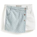 Tractr – Kids’ Colorblock Denim Skort