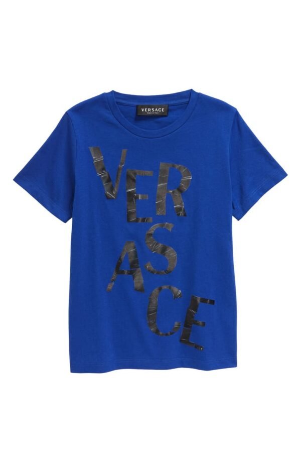 Versace - Kids' Falling Logo Cotton Graphic Tee