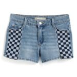 Tratcr – Kids’ Checkerboard Stretch Cotton Denim Shorts