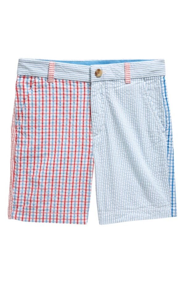 vineyard vines - Kids' Party Breaker Colorbock Seersucker Stretch Cotton Shorts