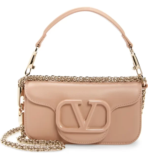 Valentino Garavani - Small Locò Leather Shoulder Bag