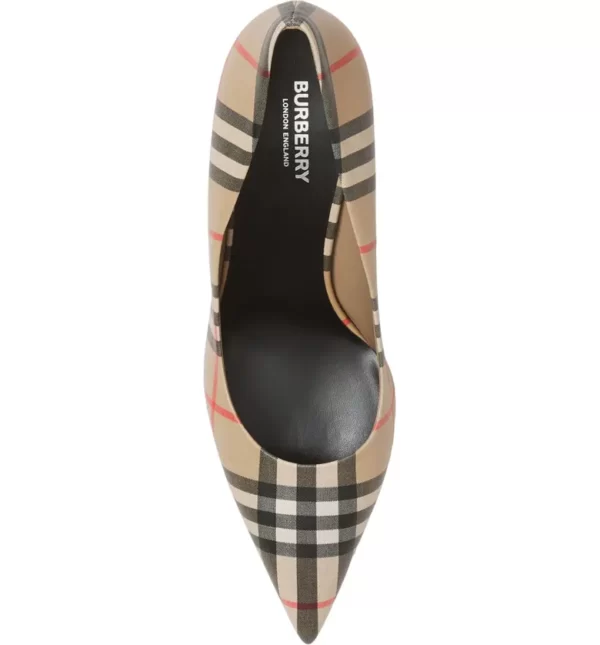 Burberry - Aubri Check Pointed Toe Pump (Women) - Image 5