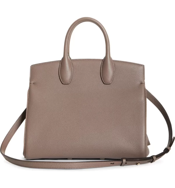 FERRAGAMO - The Studio Calfskin Leather Top Handle Bag - Image 4