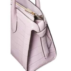 kate spade new york – medium knott croc-embossed leather satchel